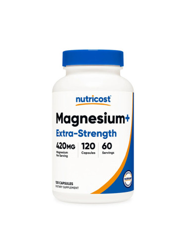 Магнезий+  (оксид + бисглицинат) 210 mg 120 капсули | Nutricost