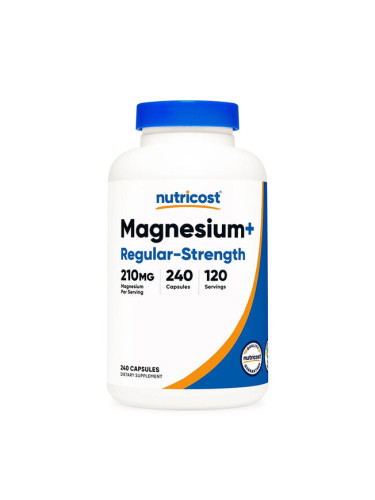 Магнезий+ (оксид + бисглицинат) 105 mg 240 капсули | Nutricost