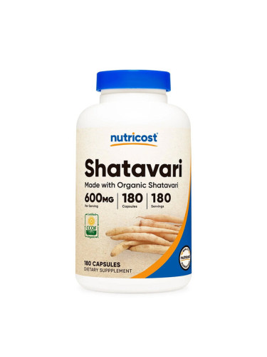 Шатавари (корен) 600 mg 180 капсули | Nutricost