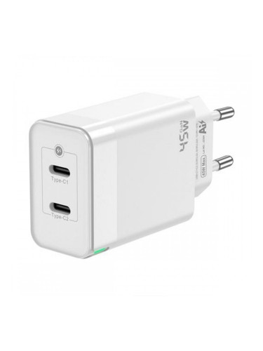 Зарядно за стена Aisens ASCH-45W2P005-W  Бял 45 W