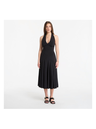 Облекло Michael Kors Stretch Matte Jersey Halter Midi Dress Black L