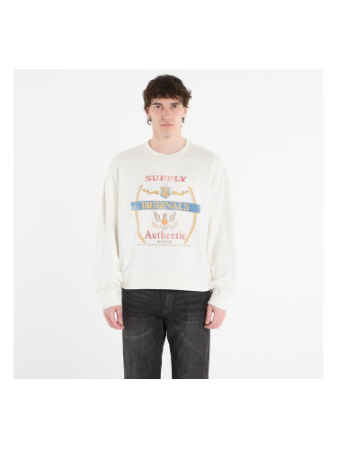 Суитшърт Guess Jeans Boxy Graphic Crew Light Cream L