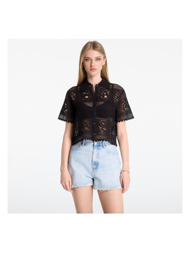 Тениска AllSaints Kyra Polo Tee Black L