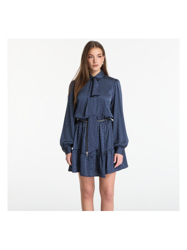 Облекло Michael Kors Dot Ls Mini Dress Midnight Blue L