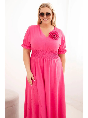 Рокля Kesi Włoski Plus Size с волани в талията