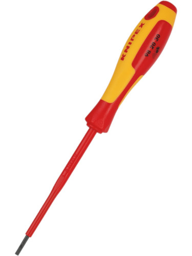 Отвертка KNIPEX 98 20 30, права, стомана, изолирана 1000V, 3.0x0.5mm