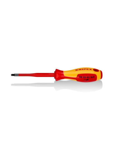 Отвертка KNIPEX 98 25 02 SLS, кръстата, стомана, изолирана 1000V,  PZ/S 2