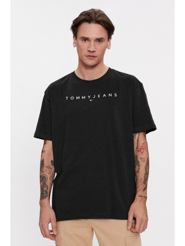 Тениска с черна емблема на Tommy Hilfiger
