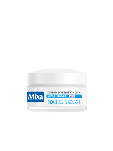 Mixa Hyalurogel Rich интензивна хидратираща грижа за суха и чувствителна кожа