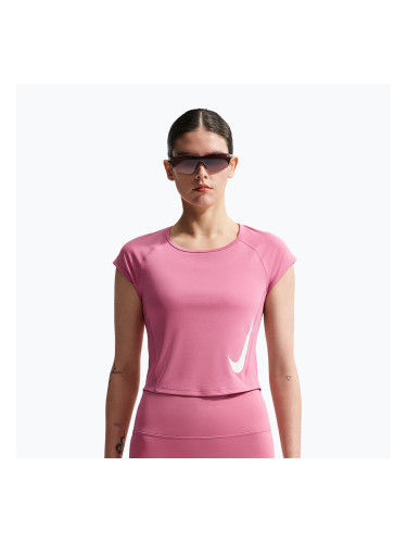 Дамска тениска за бягане Nike Swoosh Run Dri-Fit peony/photon dust/white