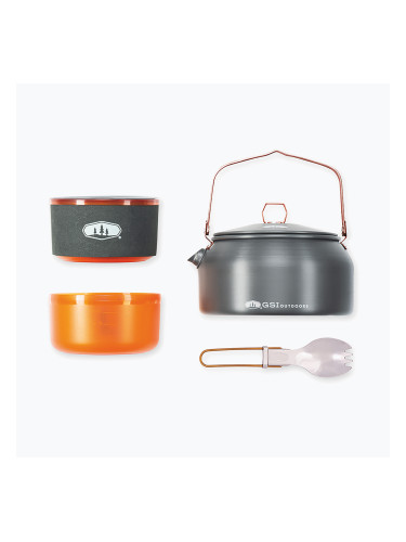 Комплект туристически съдове GSI Outdoors Halulite Ketalist grey/orange