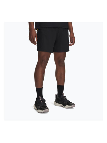 Мъжки къси панталони за бягане Under Armour Trail Run 5" черни / светлоотразителни
