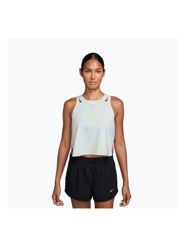 Дамска тениска за бягане Nike AeroSwift Dri-Fit ADV Cropped Tank Top off white/black