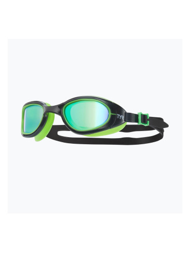 Очила за плуване TYR Special Ops 2.0 Mirrored green/ black/ fluo green