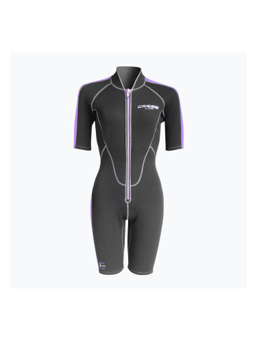 Дамски неопренов костюм за плуване Cressi Lido Shorty 2 mm black/lilac