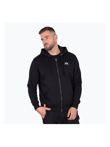 Мъжки суитшърт Alpha Industries Basic Zip SL black