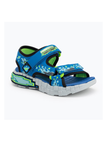 Детски сандали SKECHERS Mega Splash черни/сини/лайм