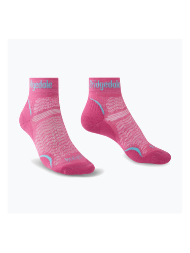 Дамски туристически чорапи Bridgedale Hike Ultralight Performance Ankle pink