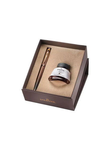 Комплект Sheaffer - Coffee Edition, писалка 100 и мастило Brown Coffee, 50 мл