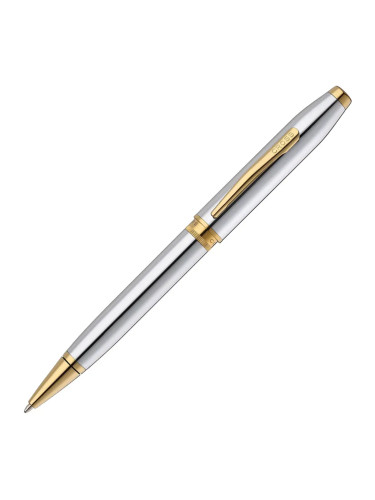 Химикалка Cross Foundry - Polished Chrome with Gold PVD