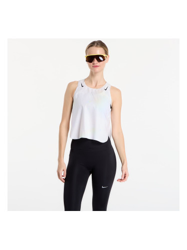 Nike AeroSwift Women's Dri-FIT ADV Cropped Running Tank Top Off White/ Black XS