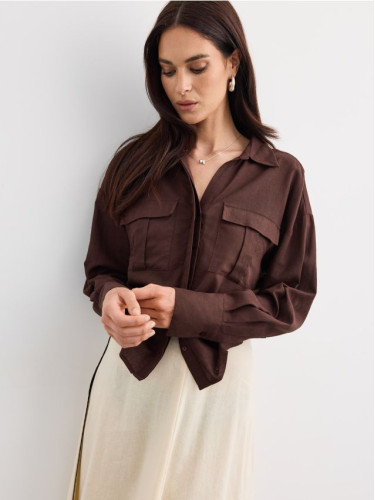Mohito - LADIES` SHIRT - тъмно кафяво