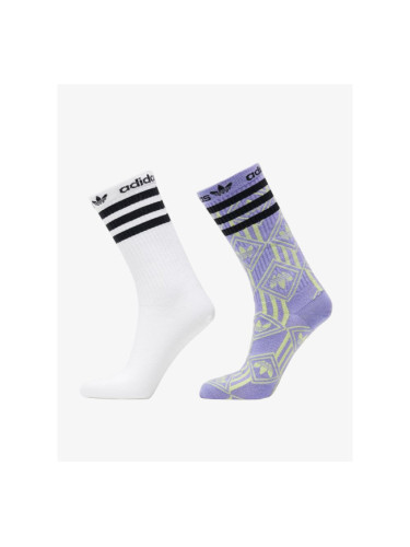 ADIDAS 2 Packs Crew Socks Multicolor/White