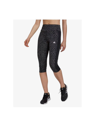 ADIDAS High Rise Sport Zebra Capri Leggings Black