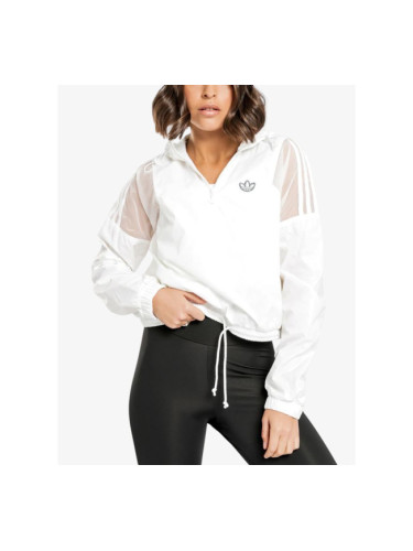 ADIDAS Originals Cropped Windbreaker Jacket White