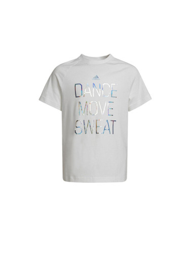 ADIDAS Dance Metallic-Print Tee White