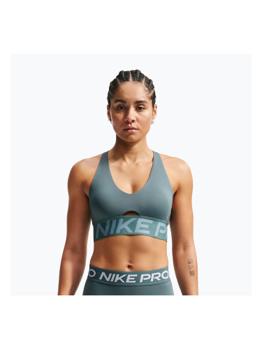 Спортен сутиен Nike Pro Sculpt Medium Support mineral slate/denim turquoise/white