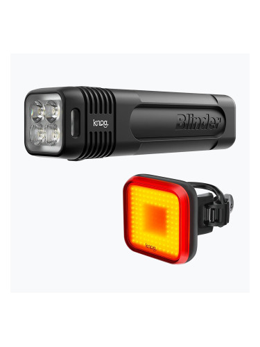 Комплект светлини за велосипед Knog Blinder Pro 900/Blinder Square черен