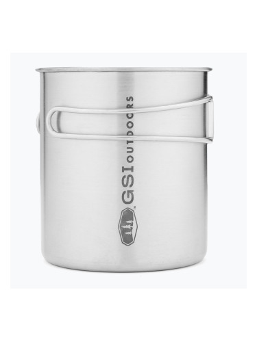GSI Outdoors Ледник Неръждаема чаша за бутилка Голяма сребърна 68215 чаша за пътуване