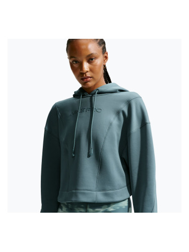 Дамски суитшърт за тренировка Nike Pro Therma-Fit Hoodie mineral slate/white