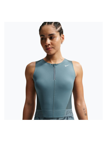 Дамска тренировъчна тениска Nike Pro Dri-Fit mineral slate/faded spruce/white