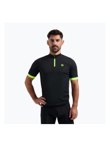 Мъжка колоездачна тениска Rogelli Perugia 2.0 black/fluor