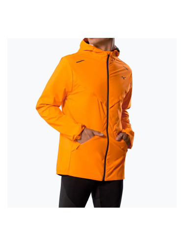 Мъжко яке за бягане Mizuno Tech Thermal Charge Hooded tangelo