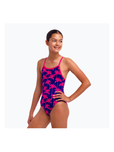 Детски цял бански костюм Funkita Single Strap One Piece pinky palms