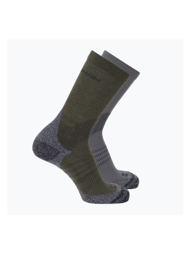 Чорапи Salomon X Ultra Access Crew 2 pairs excalibur/olive night