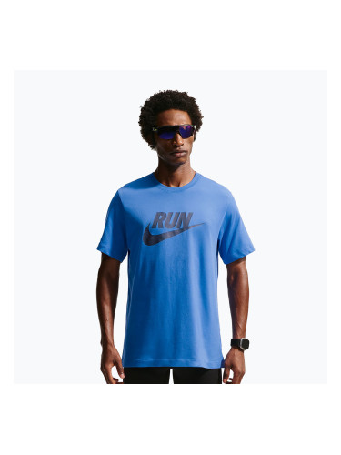 Мъжка тениска за бягане Nike Dri-Fit Running blue crystal/thunder blue