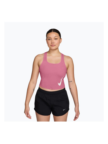 Дамска тениска за бягане Nike Swoosh Run Dri-Fit peony/photon dust/white