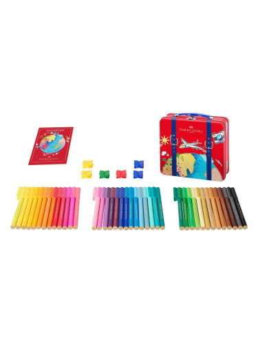 Faber-Castell Флумастери Connector, 40 цвята в куфар