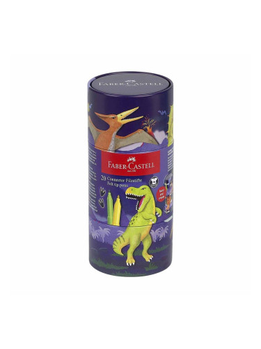 Faber-Castell Флумастери Connector, комплект „Динозавър“, 20