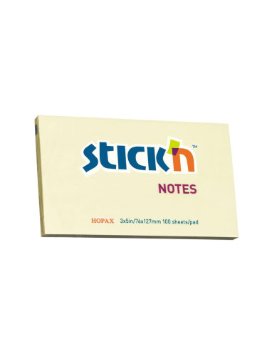 Stick'n Самозалепващи се листчета, 76 x 127 mm, пастелни, жъ