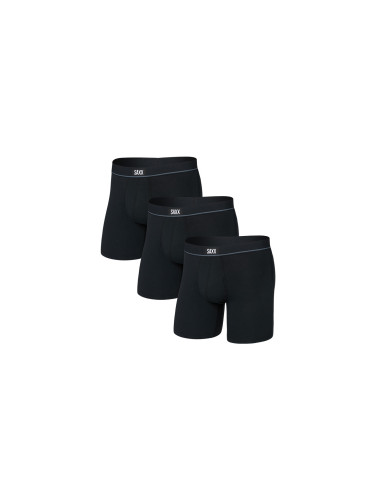 Saxx Essential Cotton BB Fly 3PK Black Мъже - Бельо Saxx - Черен - SXPP3EC-BLK-L - Size: L