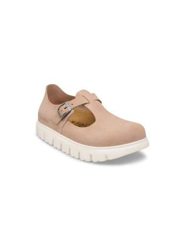 Birkenstock Paris Chunky Suede Leather Narrow Fit Warm Sand Жени - Сандали Birkenstock - Кафяв - 1031223-4.5 - Size: 4.5