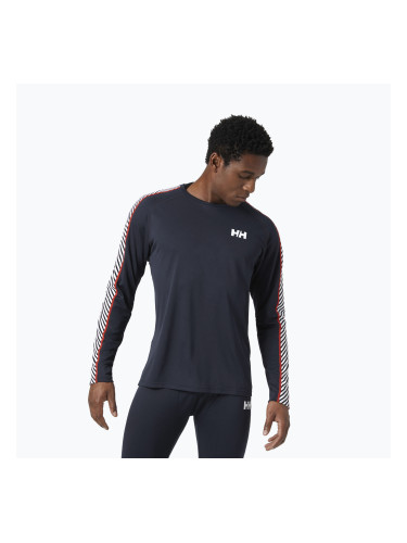 Мъжки Helly Hansen Lifa Active Stripe Crew термален суитшърт в тъмносин цвят