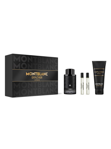 КОМПЛЕКТ MONTBLANC Explorer Extreme Parfum + Travel Spray Parfum X2 + Shower Gel Parfum мъжки 100ml