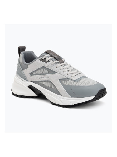 Мъжки обувки Calvin Klein HM0HM02220 Hike Runner Stripe Mix Nylon Suede light grey/granite grey