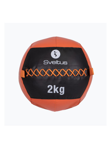 Медицинска топка Sveltus Wall Ball 2 kg black/red